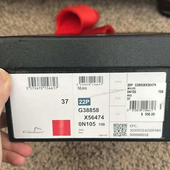 Red Chanel Mules (never worn) - Picture 5 of 5